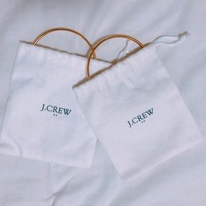 JCREW gold slim bangle bracelet pair